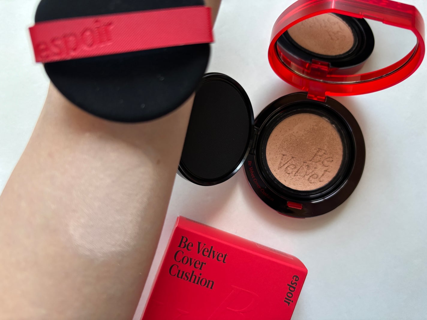 ビーベルベットカバークッション/espoir/クッションファンデーションを使ったクチコミ(5枚目)