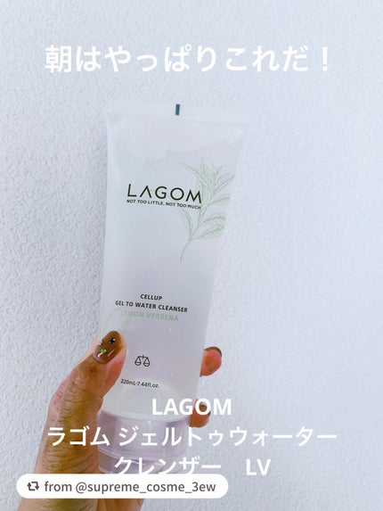 ラゴム ジェルトゥウォーター クレンザー(LV)(朝用洗顔)/LAGOM /その他洗顔料を使ったクチコミ(1枚目)