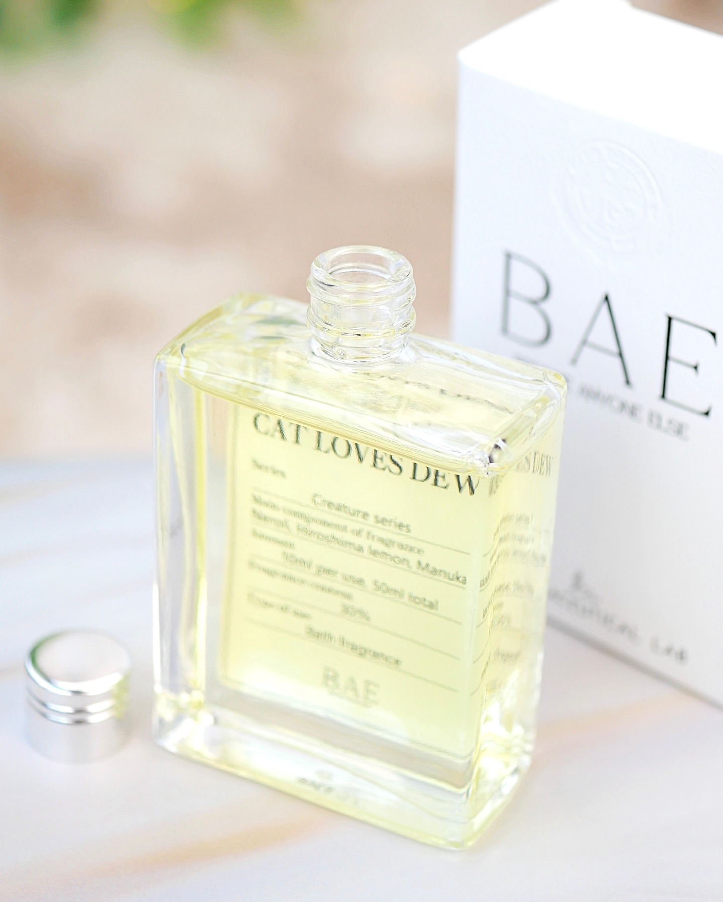 CAT LOVES DEW（朝露を舐める猫）バスフレグランス /BAE/保湿系入浴剤を使ったクチコミ（2枚目）