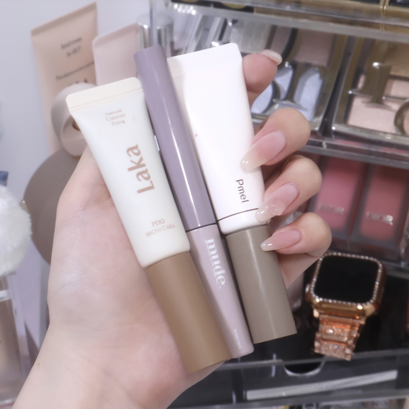 ピメル　うそつき眉マスカラ　マイルドベージュ/pdc/アイブロウを使ったクチコミ（1枚目）