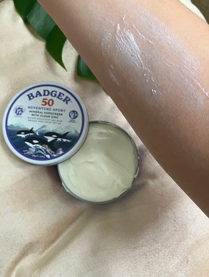 アドベンチャースポーツ ミネラルサンスクリーン SPF50/Badger(バジャー)/日焼け止めクリームを使ったクチコミ(3枚目)