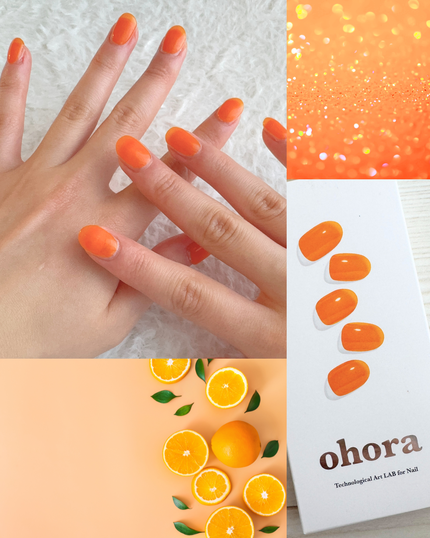 セミキュアジェルネイル(ハンド) NB-104 N Tint Orange (neon tint)/ohora/ネイルシールの画像