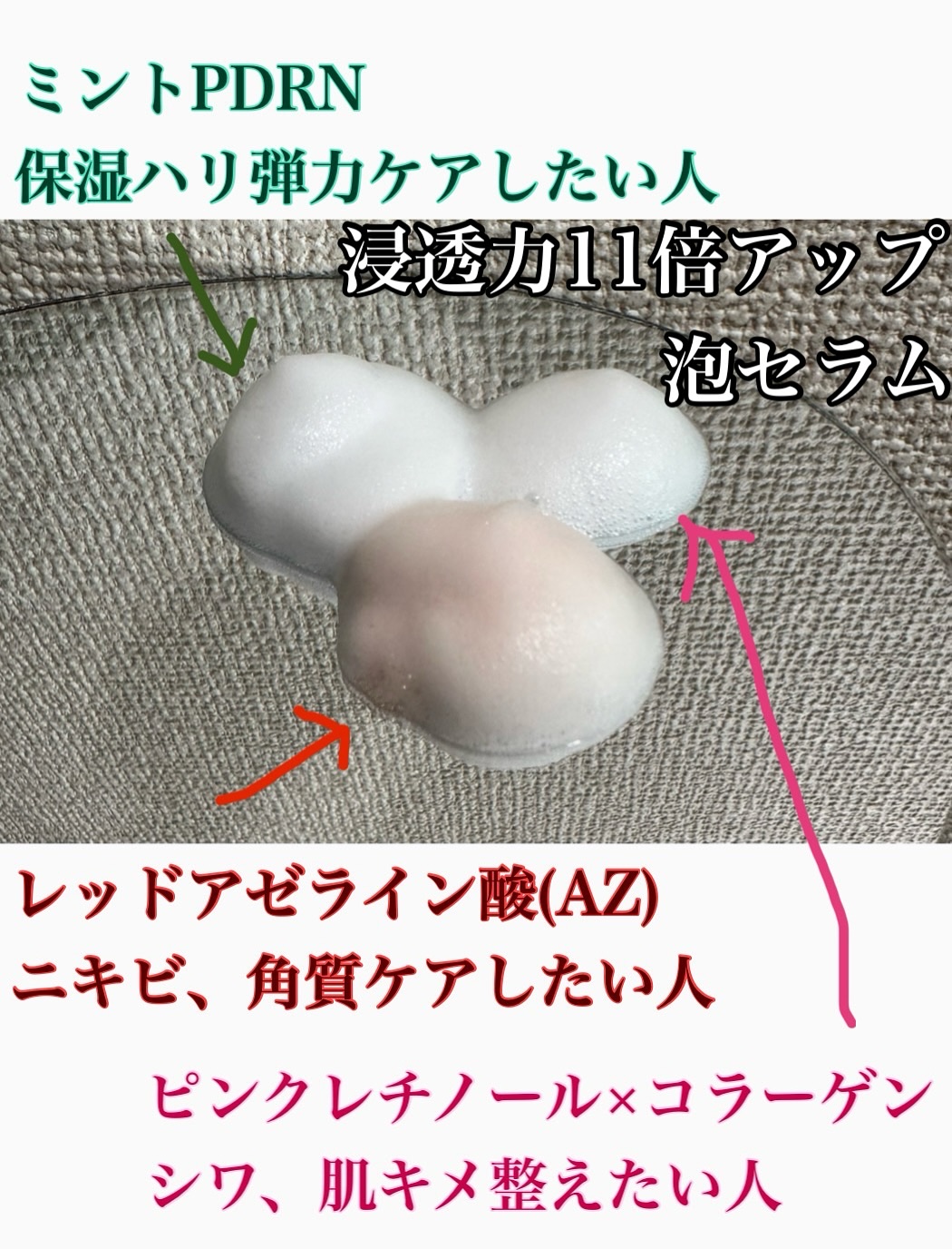 PDRN ヒアルロン酸 ミントマイクロバブルセラム/VT/美容液を使ったクチコミ（2枚目）