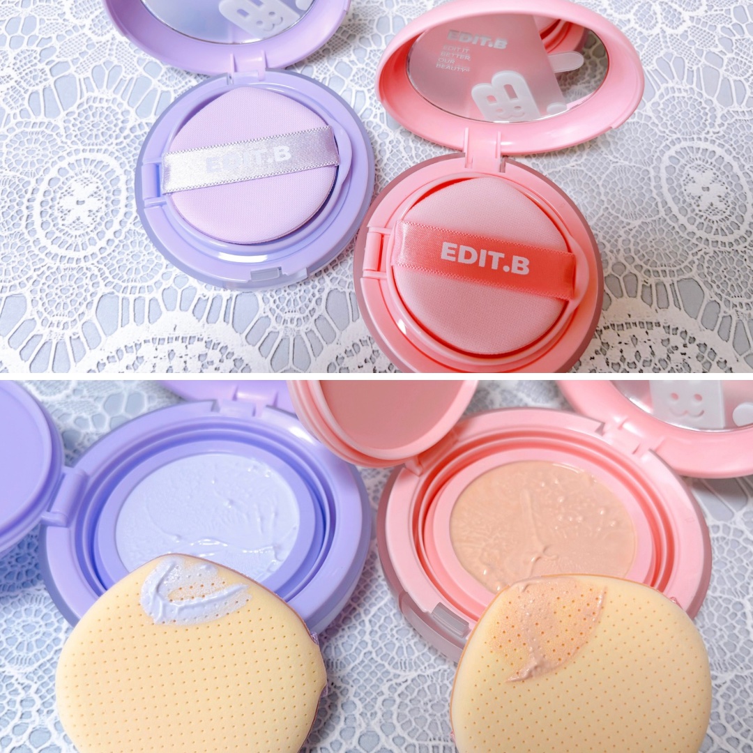 マシュマロトーンアップクッション パープル/EDIT.B/クッションファンデーションを使ったクチコミ（3枚目）