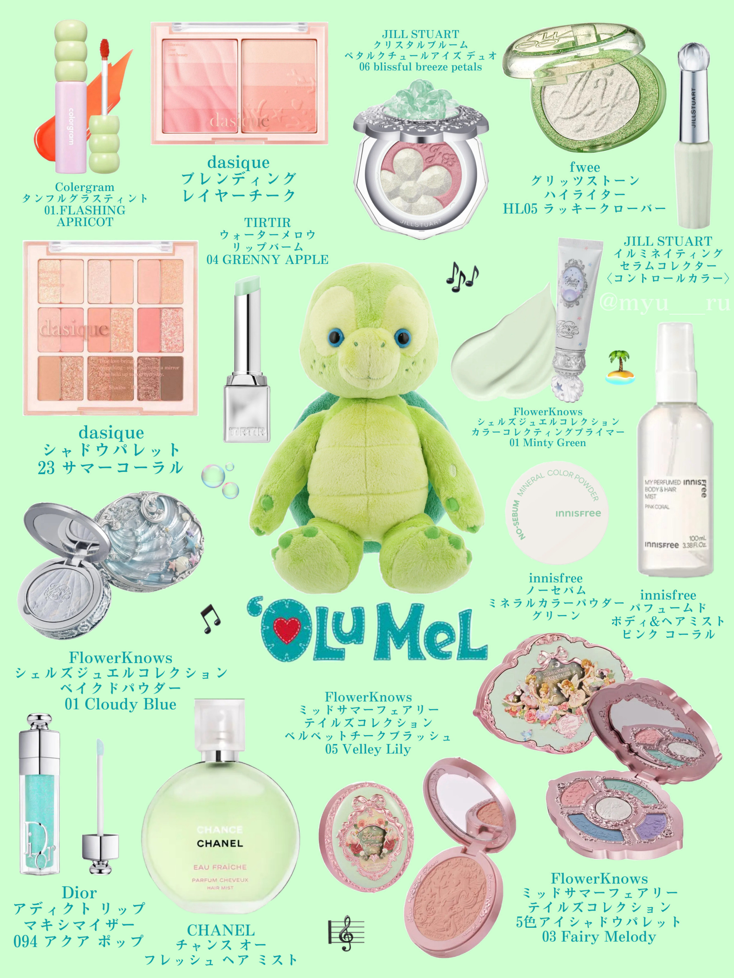 ミッドサマーフェアリーテイルズコレクション 5色アイシャドウパレット 03 Fairy Melody（限定）/FlowerKnows/アイシャドウパレットを使ったクチコミ（1枚目）