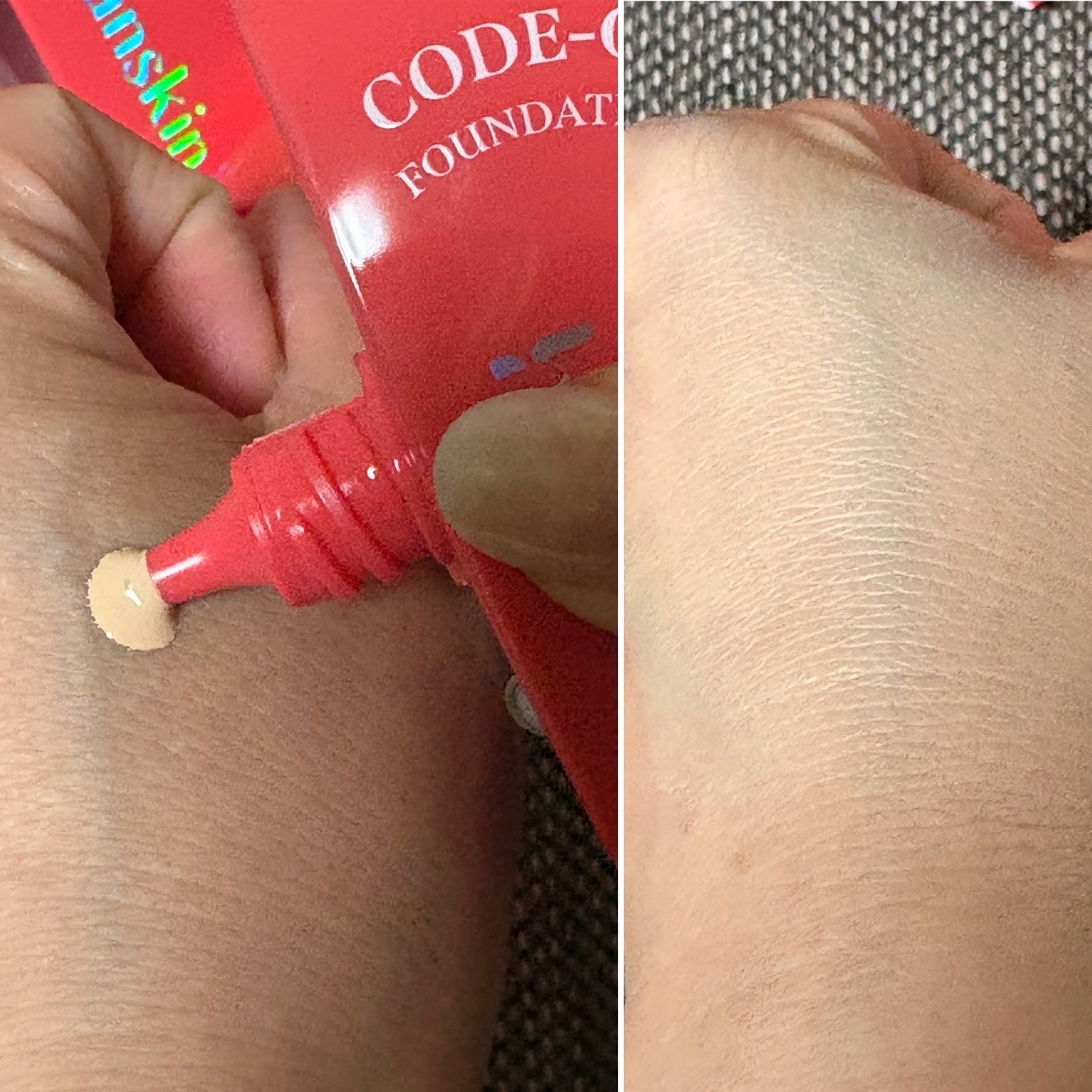 CODEON DDクリームファンデーション/ハンスキン/クリーム・エマルジョンファンデーションを使ったクチコミ（3枚目）