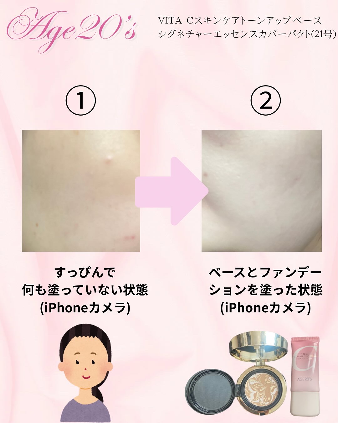 SIGNATURE ESSENCE COVER PACT　/AGE20’s/クリーム・エマルジョンファンデーションを使ったクチコミ（3枚目）