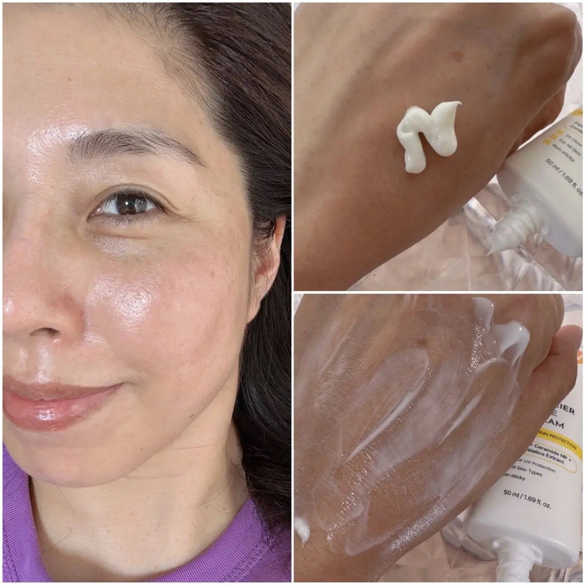 スキンバリアモイスチャーサンクリーム/Ongredients/日焼け止めクリームを使ったクチコミ(2枚目)