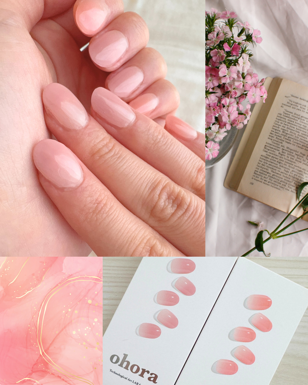 セミキュアジェルネイル（ハンド） ND-173 N Milk Rose (Blooming Collection)/ohora/ネイルシールを使ったクチコミ（1枚目）