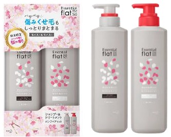 エッセンシャル flat エッセンシャルflat モイスト＆モイスト 桜の香り　シャンプー＆トリートメントポンプペア