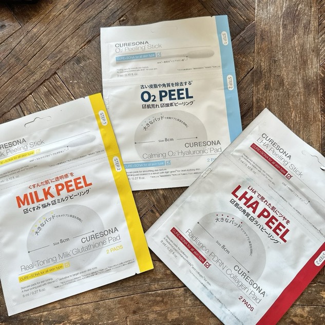 ピーリングキット カミングオーツーヒアルロニックパッド/CURESONA/スキンケアキットを使ったクチコミ（1枚目）