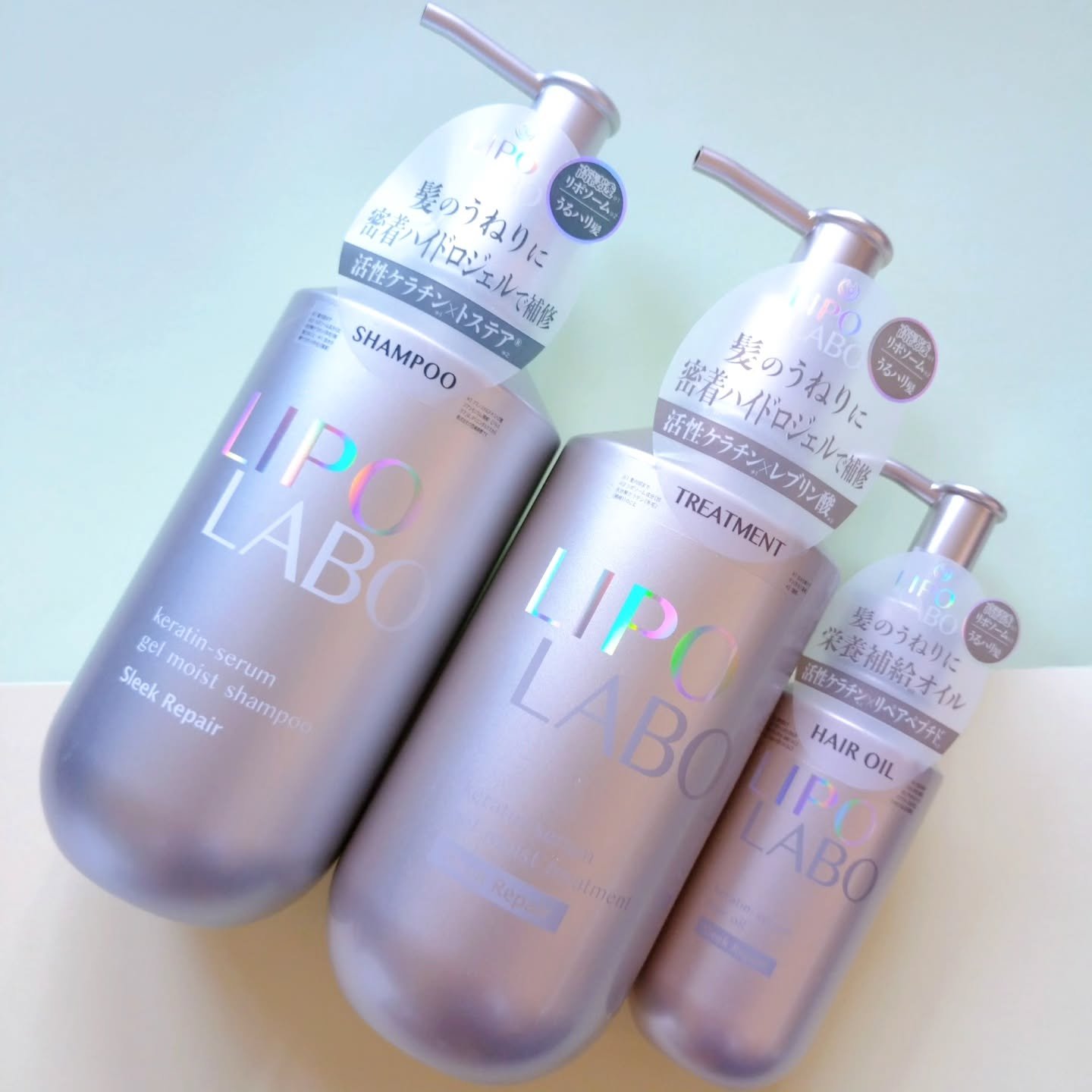リポ ラボ ケラチンセラム ジェルモイスト シャンプー /トリートメントスリークリペア＊/LIPO　LABO/市販シャンプーを使ったクチコミ（2枚目）