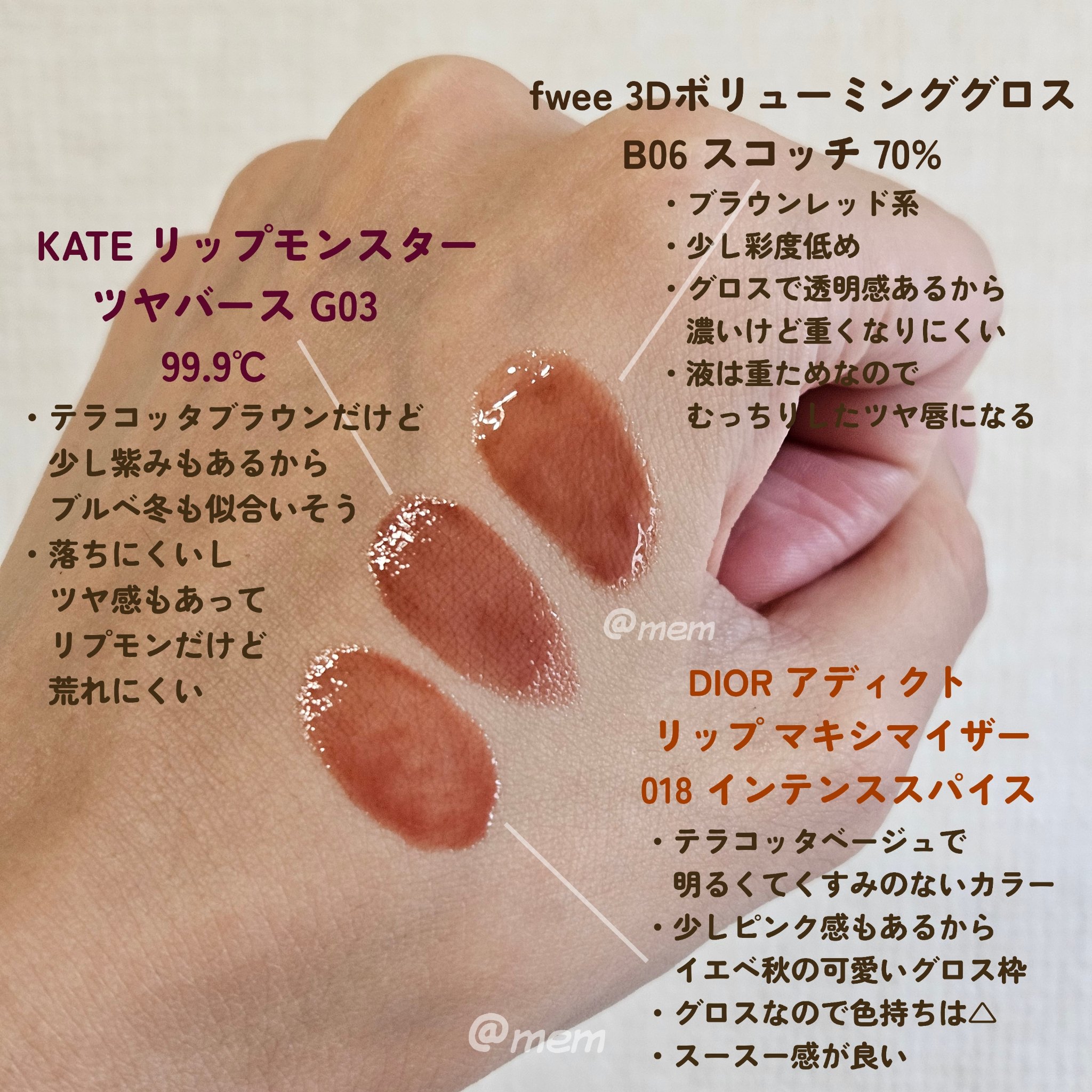 フィー 3Dボリューミンググロス/fwee/リップグロスを使ったクチコミ（3枚目）