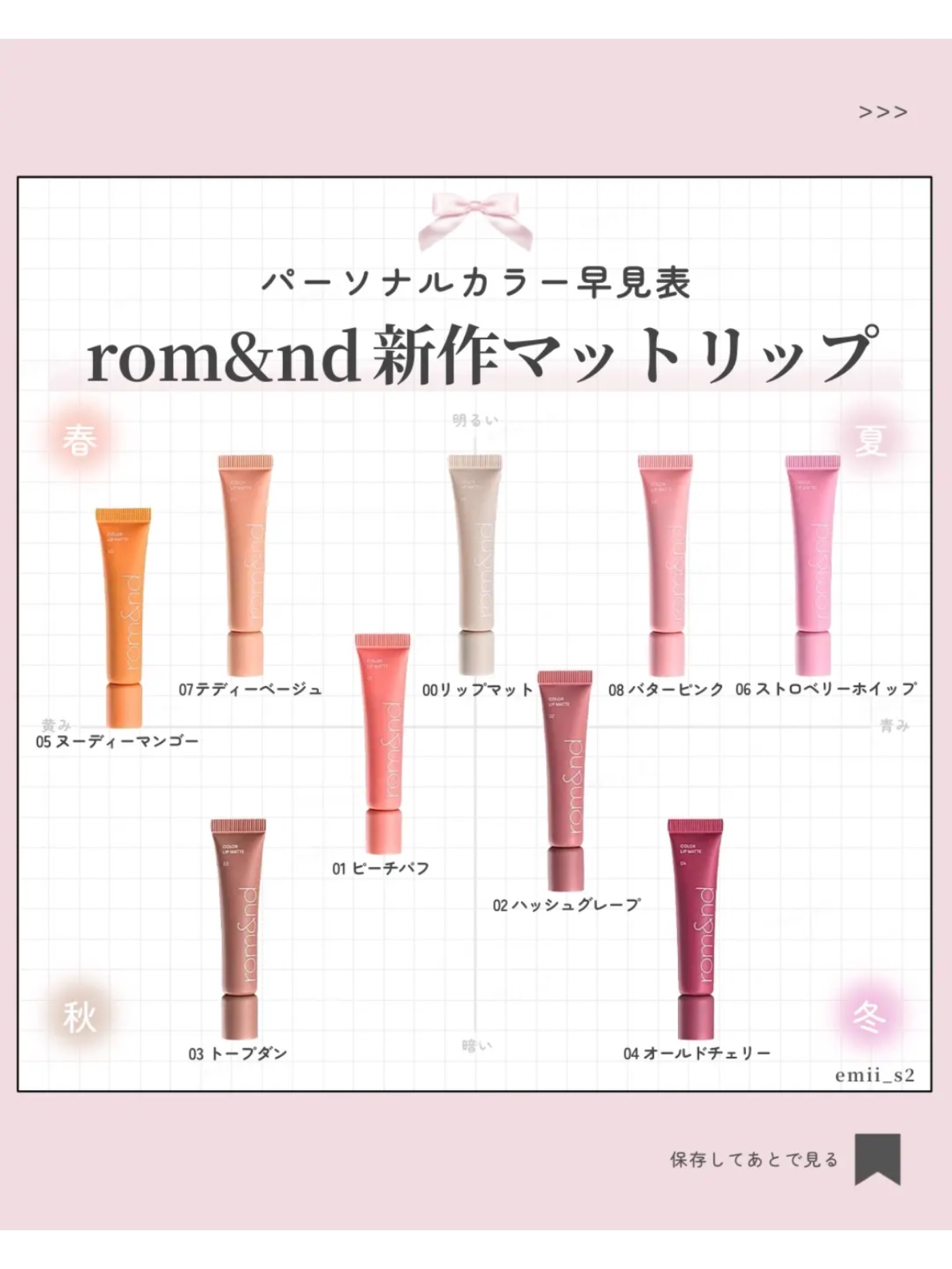 rom&nd・&nd by rom&ndの口紅・グロス・リップライナー・リップケアを