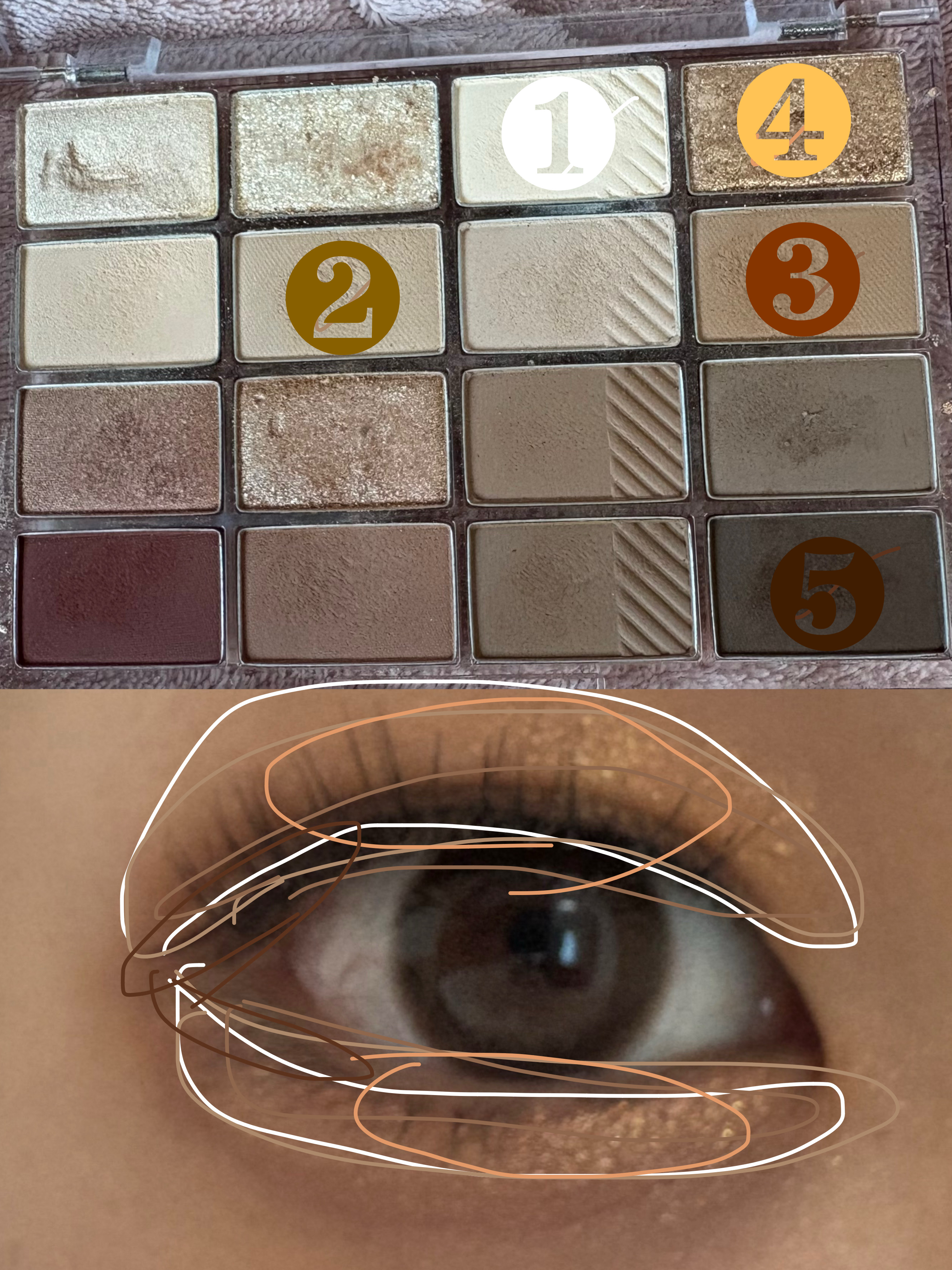 ソフトブラーリングアイパレット 11.ロンドンブラウンブラーリング/wakemake/アイシャドウパレットを使ったクチコミ（2枚目）