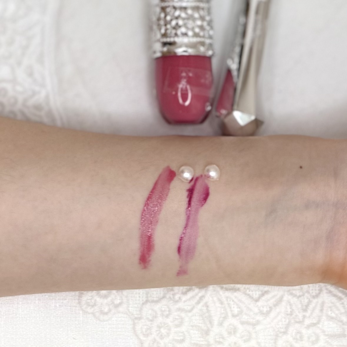 リップラッカー　ブルーミングガーランド/JILL STUART/口紅を使ったクチコミ（2枚目）