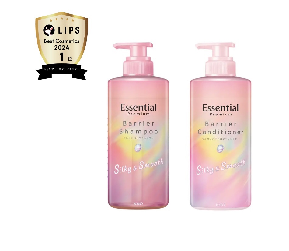 エッセンシャルプレミアム バリアシャンプー・コンディショナー シルキー＆スムース コンディショナー ポンプ 450ml【旧】/エッセンシャル/市販シャンプーを使ったクチコミ（1枚目）