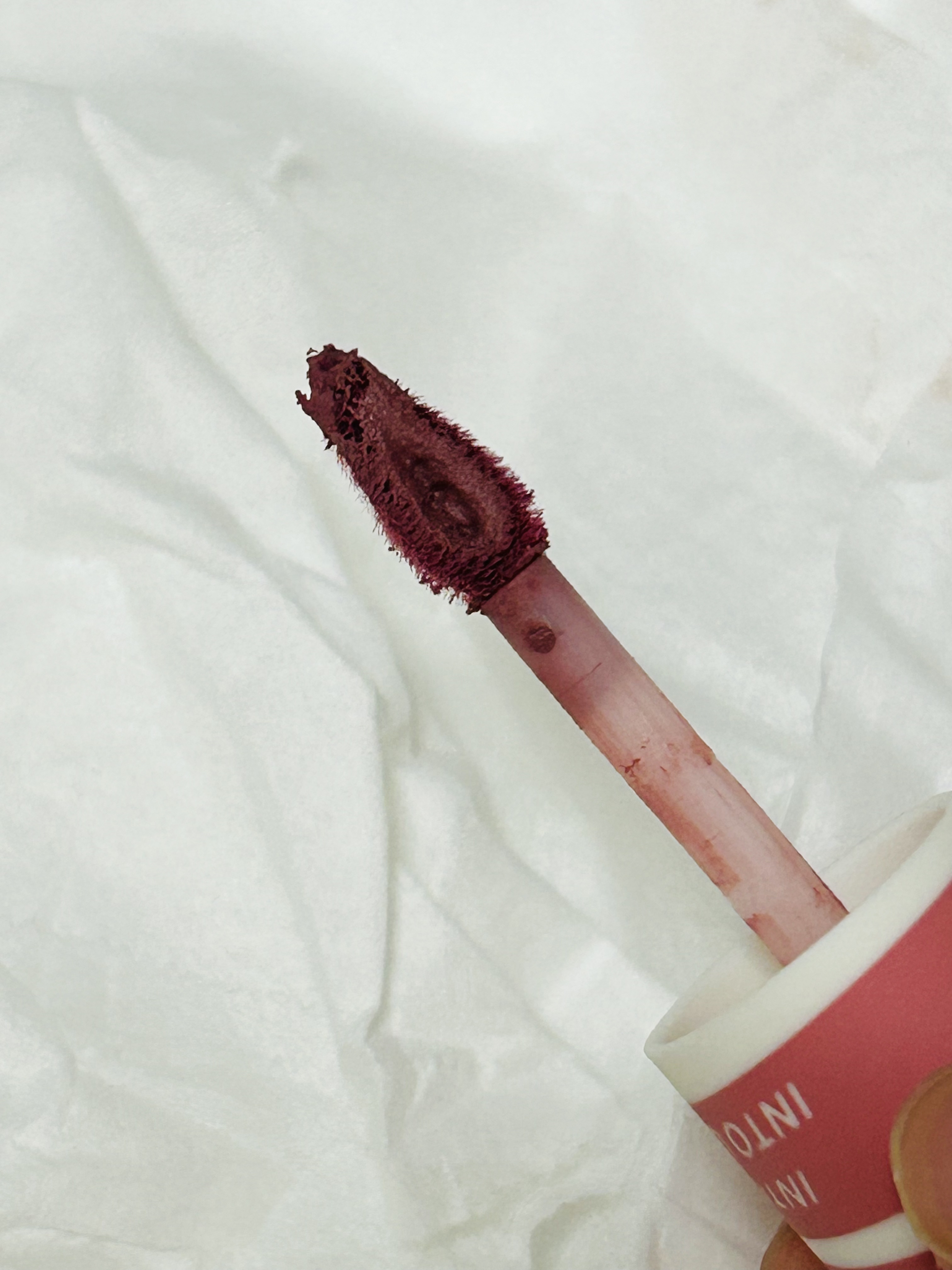 スーパーマットリップ＆チークマッド EM10 クイーンローズティー/INTO U/口紅を使ったクチコミ（2枚目）