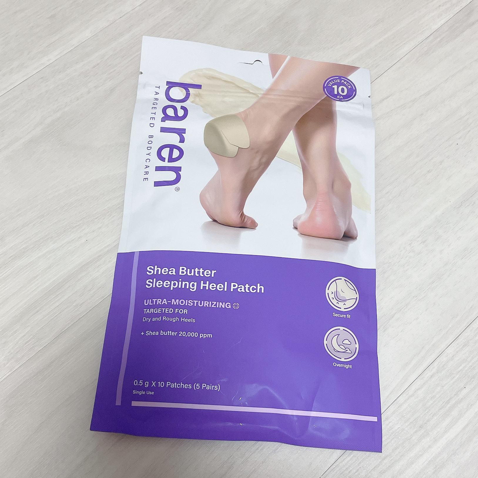 シアバター スリーピング ヒール パッチ/BAREN/レッグ・フットケアを使ったクチコミ（1枚目）