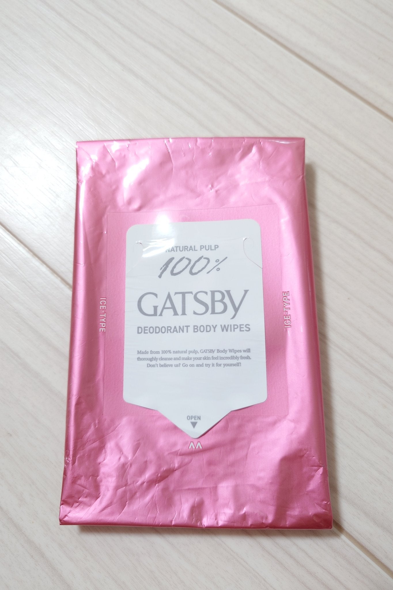 アイスデオドラント ボディペーパー フリーズピーチ <徳用タイプ> (医薬部外品)/ギャツビー/ボディシートを使ったクチコミ(1枚目)