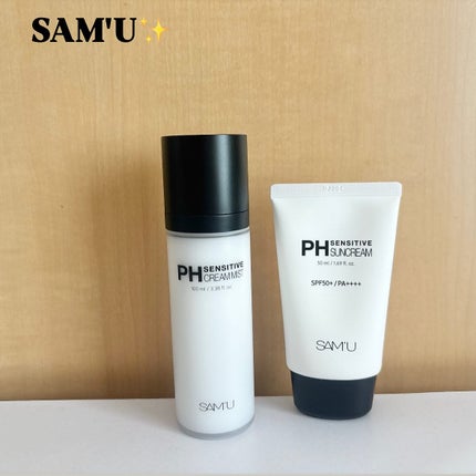 コスメ&スキンケア on LIPS 「SAM'U✨◎PHセンシティブサンクリームまるで保湿セラム⁉️..」(2枚目)