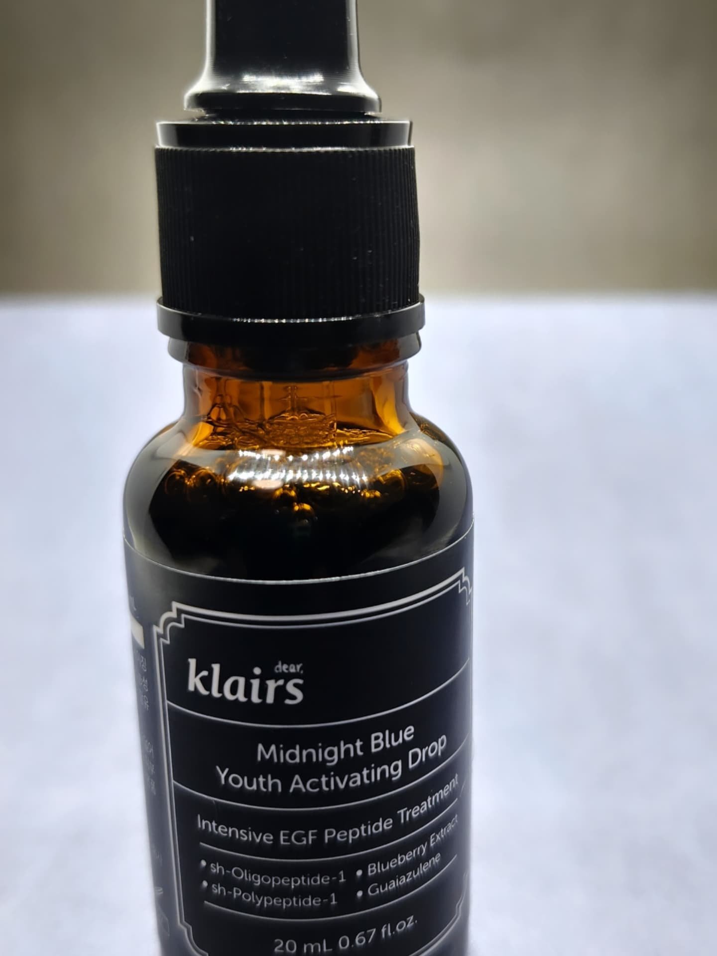ミッドナイトブルーユースアクティベーティングドロップ(20ml)/Klairs/美容液を使ったクチコミ（2枚目）