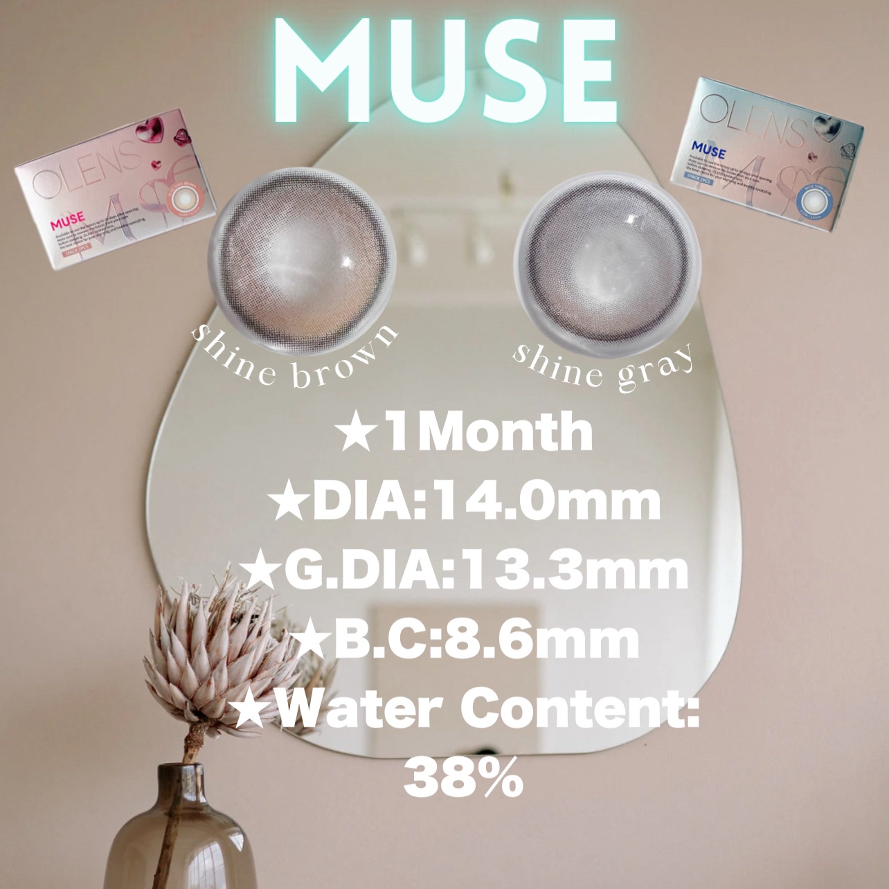MUSE 1month/OLENS/１ヶ月（１MONTH）カラコンを使ったクチコミ（2枚目）