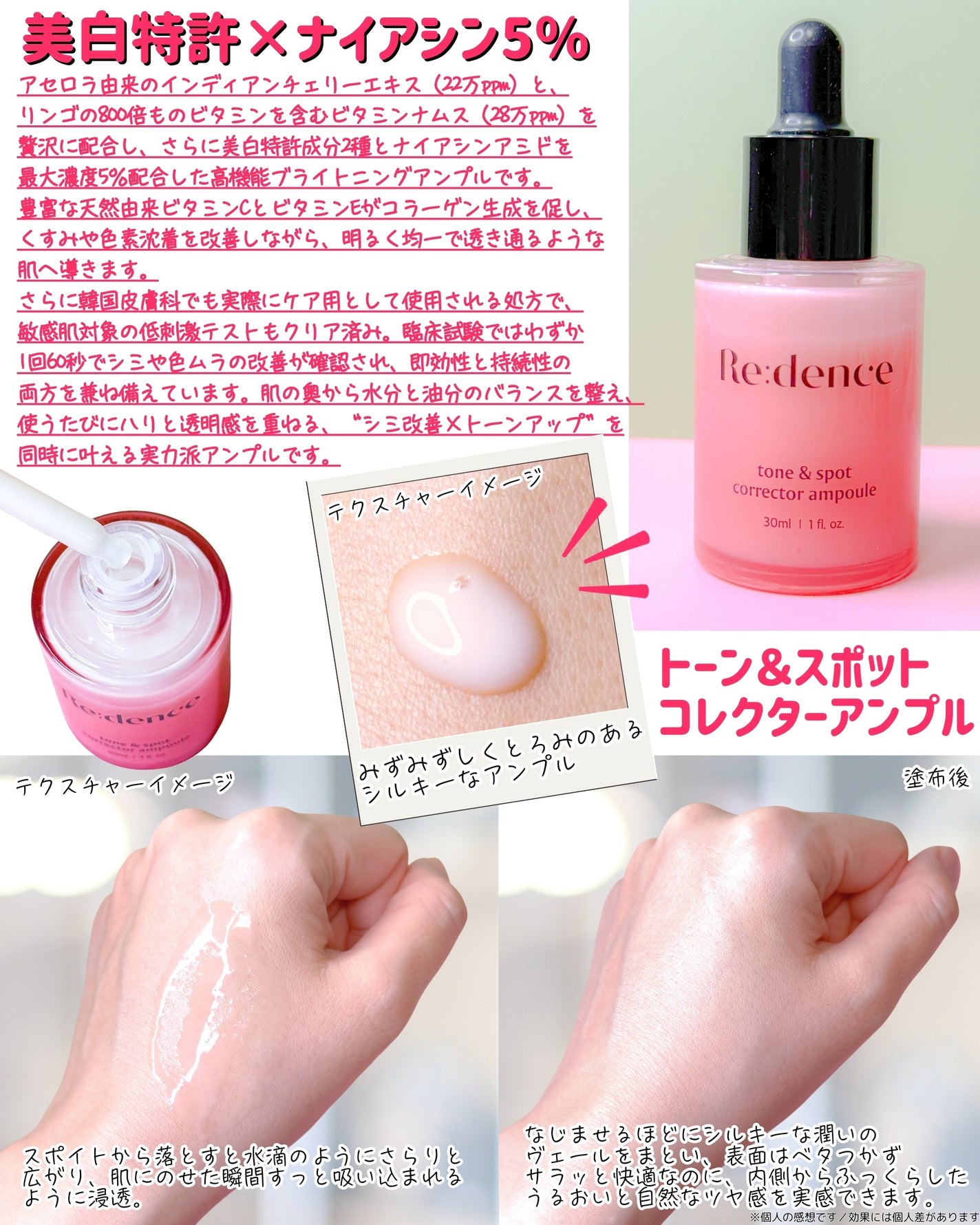 リデンス チェリートーン&スポットコレクターアンプル/redence/美容液を使ったクチコミ(2枚目)