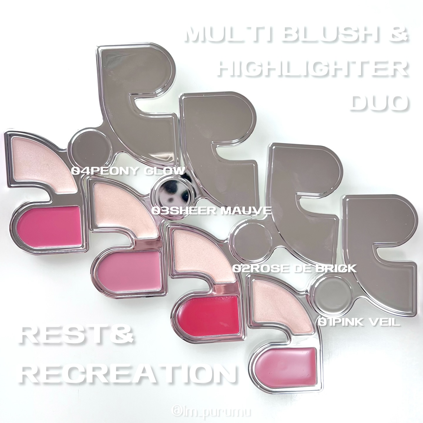 マルチブラッシュアンドハイライターデュオ/Rest & Recreation BEAUTY/ジェル・クリームチークを使ったクチコミ（2枚目）