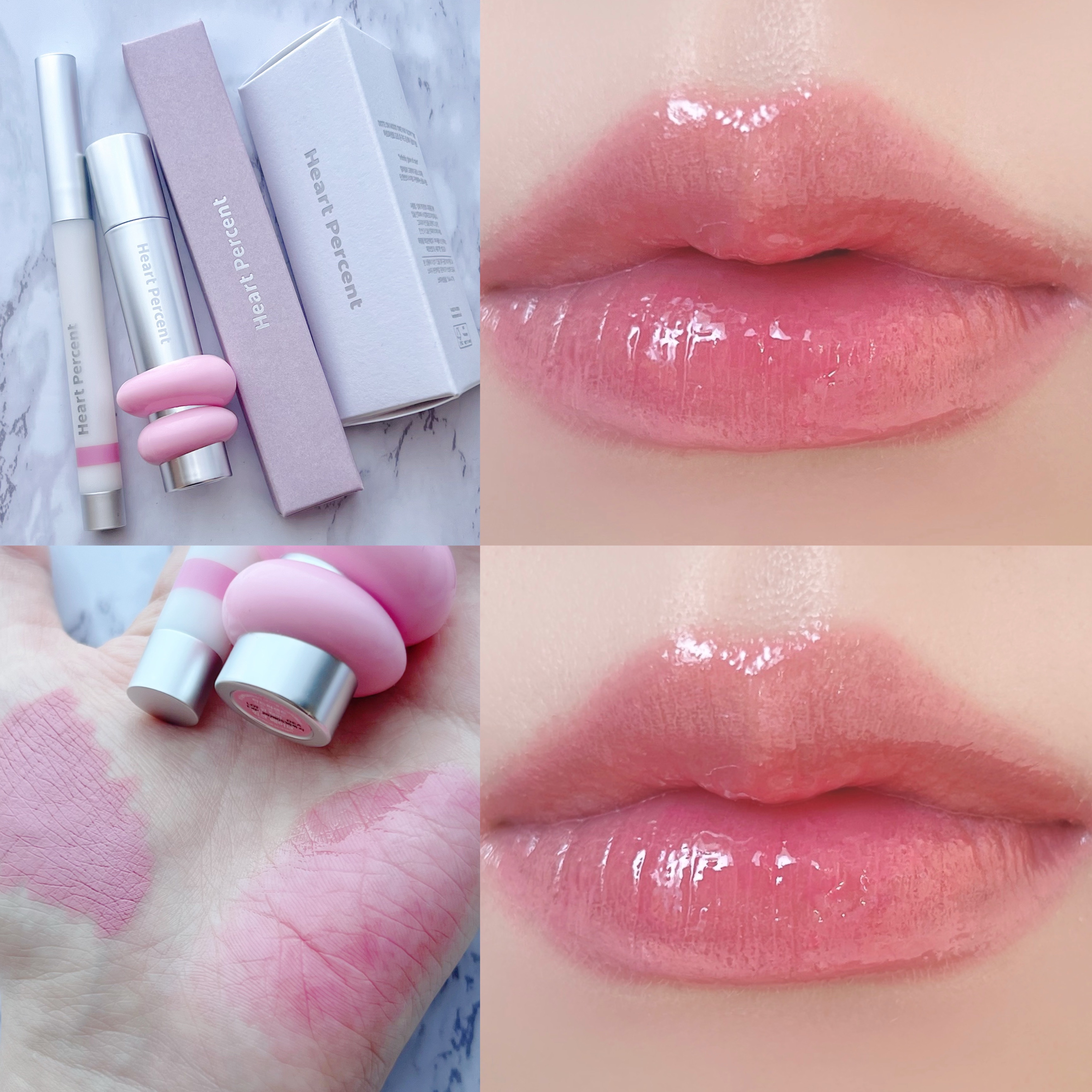 ドットオンムードワンウェイグロイティント 04 ピンク・ベイブ/Heart Percent/リップティントを使ったクチコミ（1枚目）