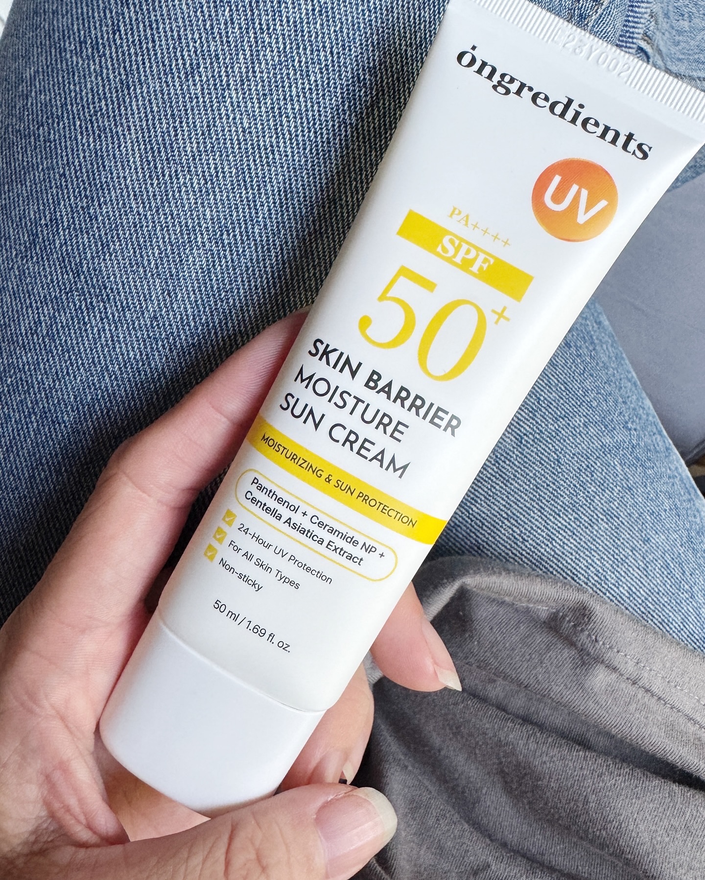 スキンバリアモイスチャーサンクリーム/Ongredients/日焼け止めクリームを使ったクチコミ（3枚目）