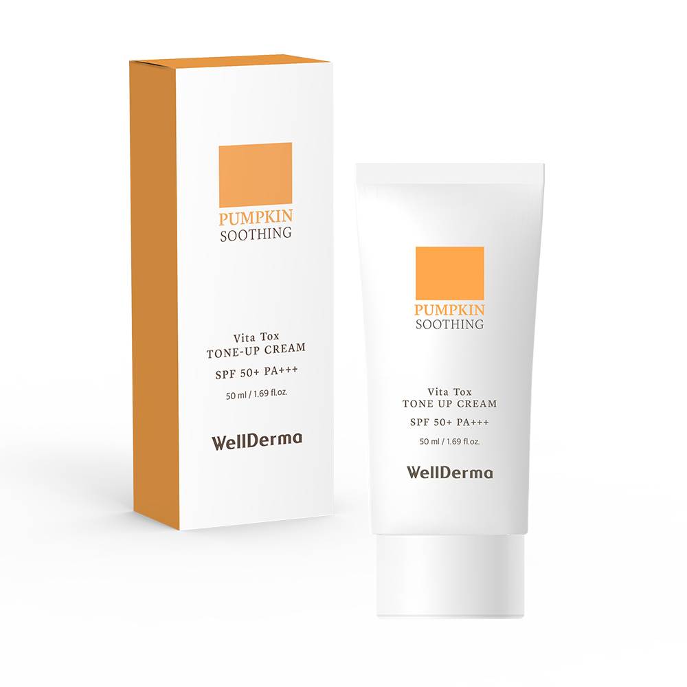 パンプキン ビタ トックス トーンアップ 日焼け止めクリーム SPF50+ PA+++ / WellDerma