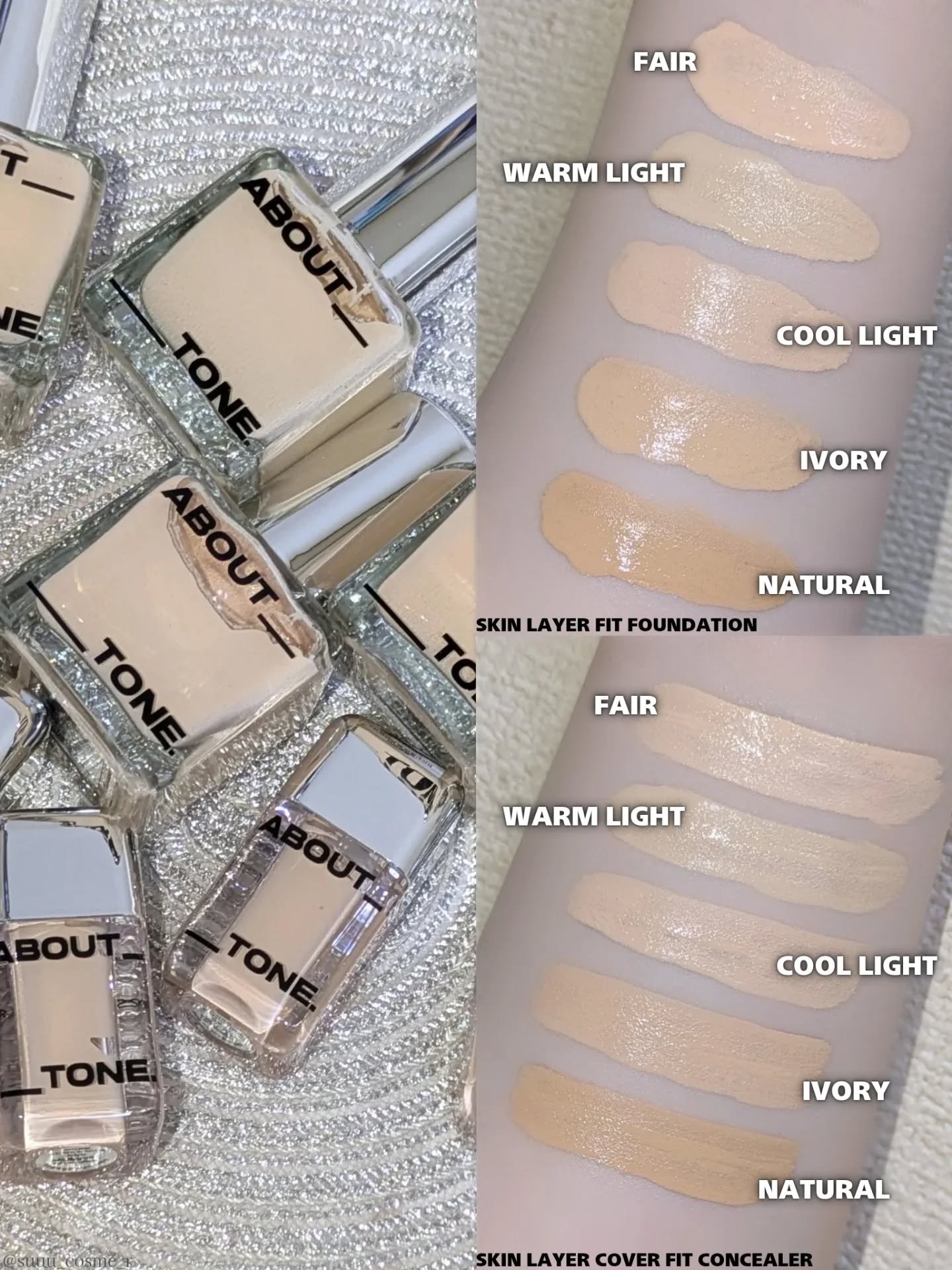 スキンレイヤーフィットファンデーション/ABOUT TONE/リキッドファンデーションを使ったクチコミ（2枚目）