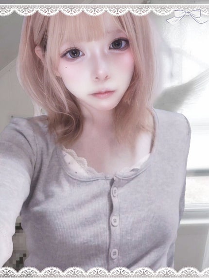 Glint ベイクドブラッシュのクチコミ「♡TikTokで褒められた儚げ盛れメイク紹介♡
✧• ─────────── •✧
儚げピンク.....」(2枚目)