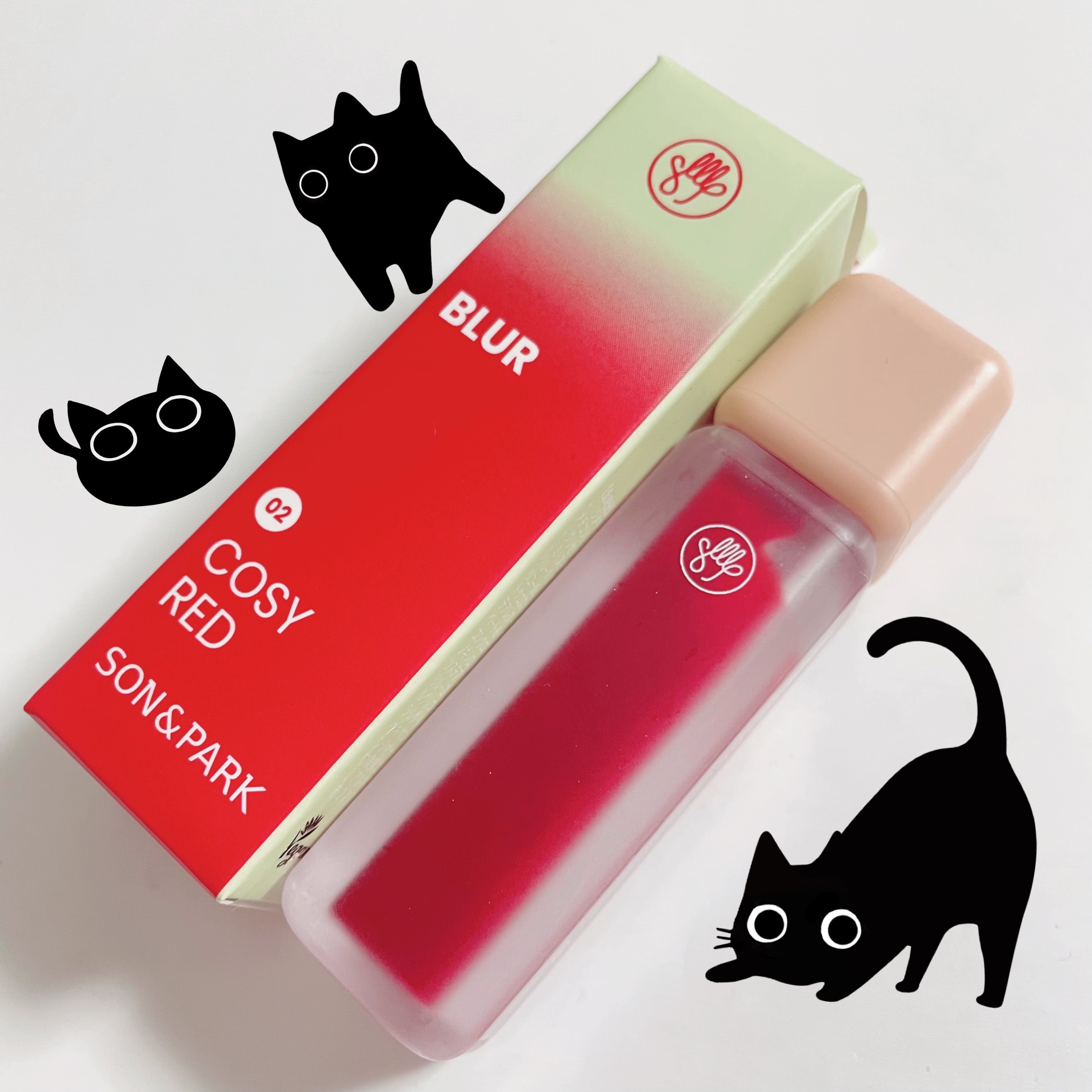 Arti Water Blur Tint #02 Cosy Red/SON&PARK/口紅を使ったクチコミ（1枚目）