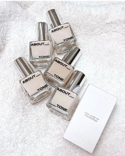 スキンレイヤーフィットファンデーション/ABOUT TONE/リキッドファンデーションを使ったクチコミ(7枚目)