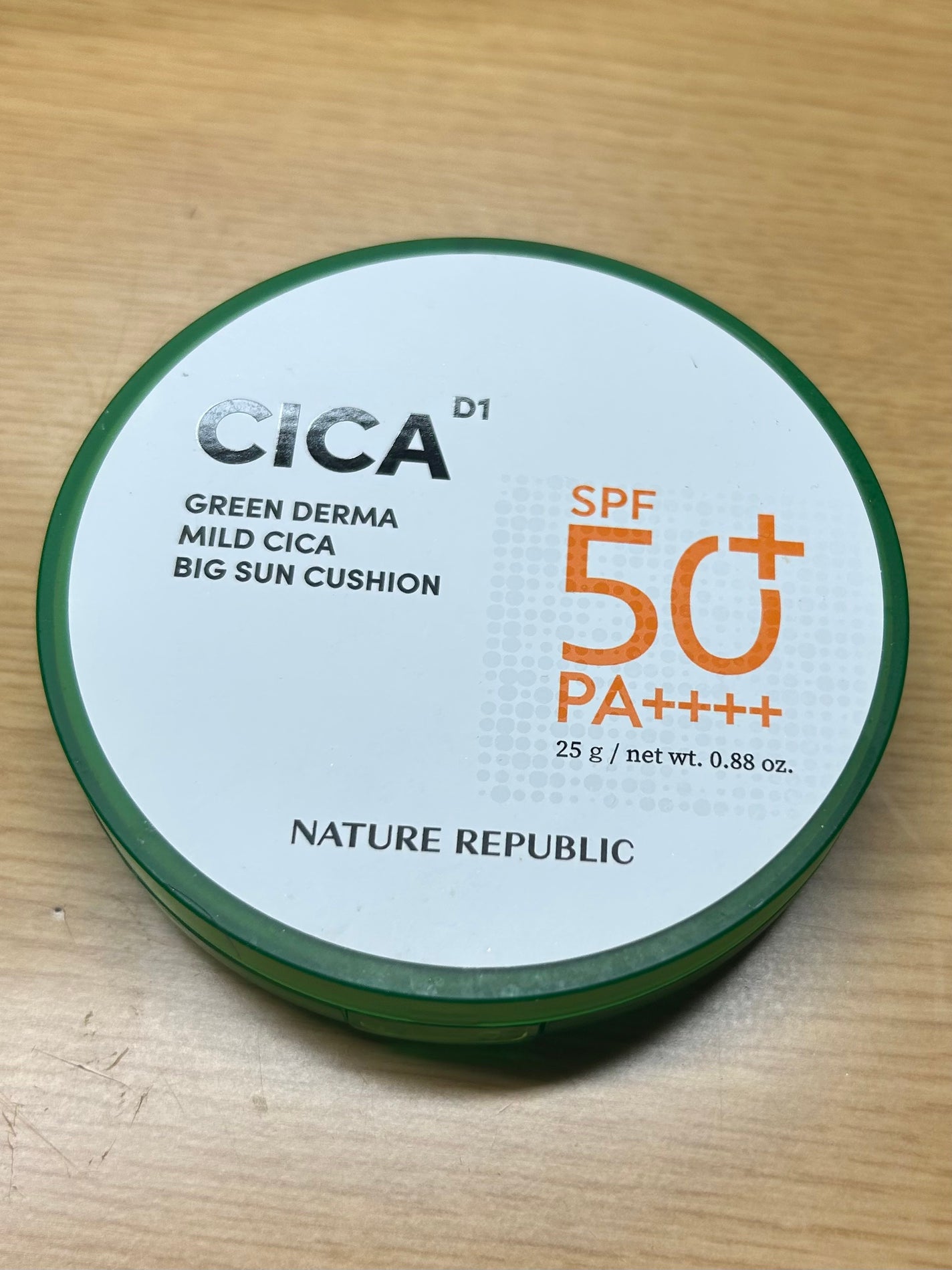 グリーンダーママイルドシカビックUVクッション/ネイチャーリパブリック/日焼け止めローションを使ったクチコミ(1枚目)