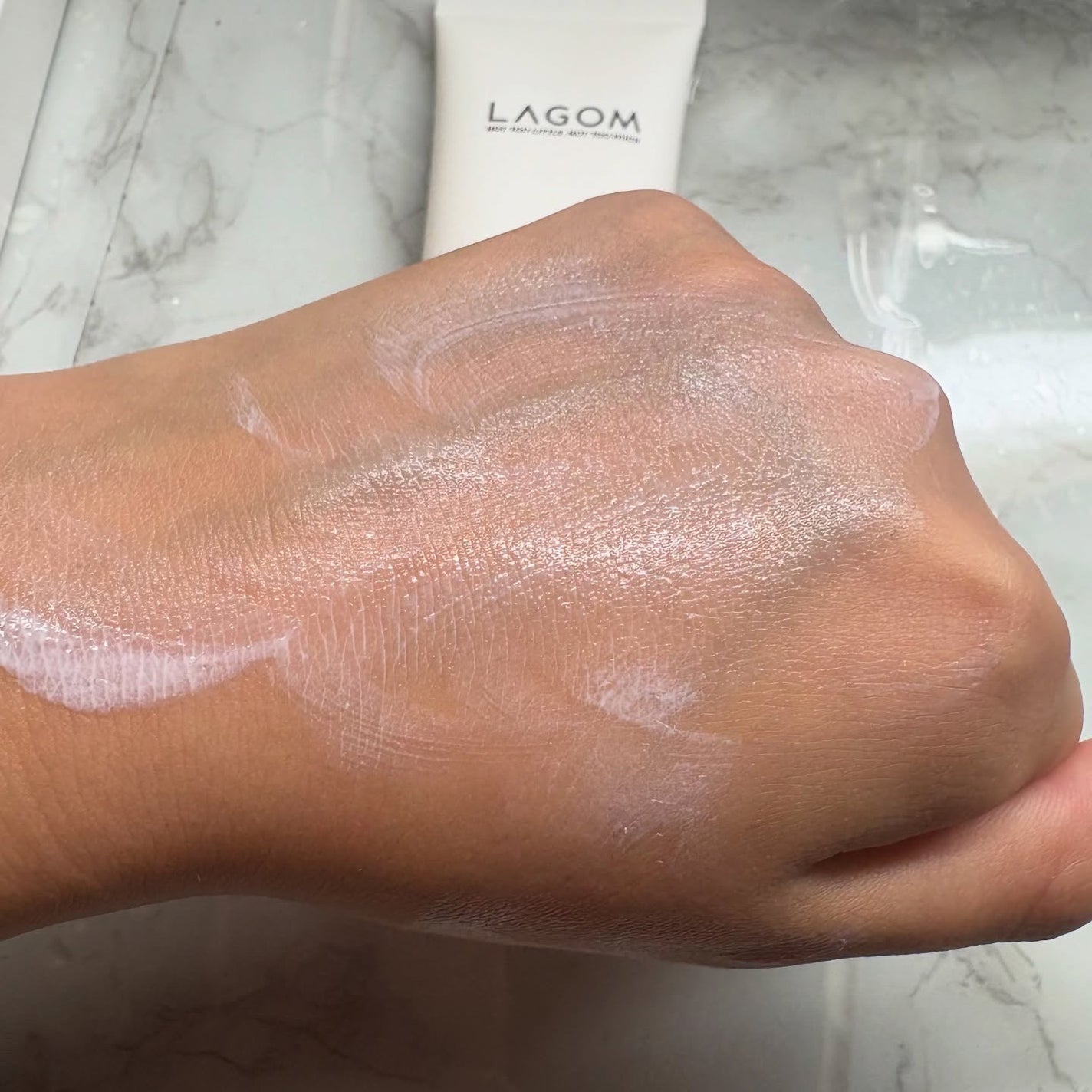 サンジェル プラス SPF50+ PA++++/LAGOM /日焼け止めジェルを使ったクチコミ(4枚目)