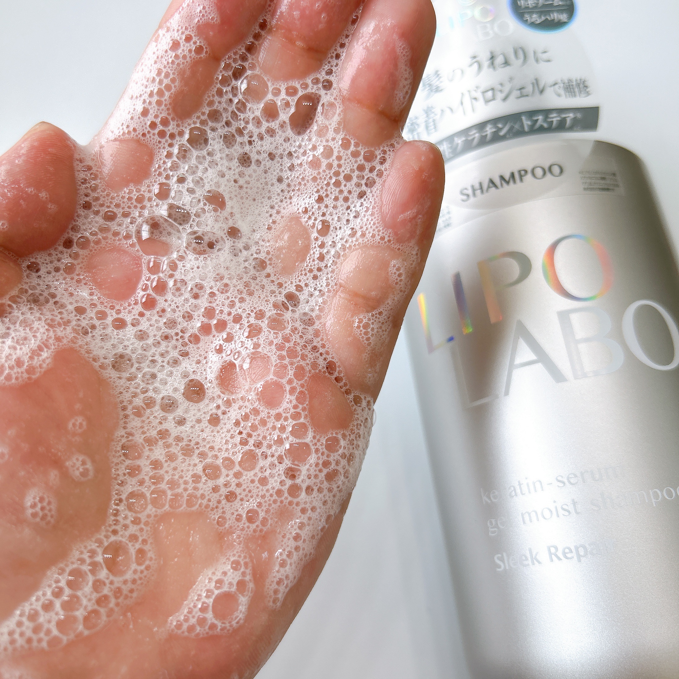 リポ ラボ ケラチンセラム ジェルモイスト シャンプー /トリートメントスリークリペア＊/LIPO　LABO/市販シャンプーを使ったクチコミ（3枚目）