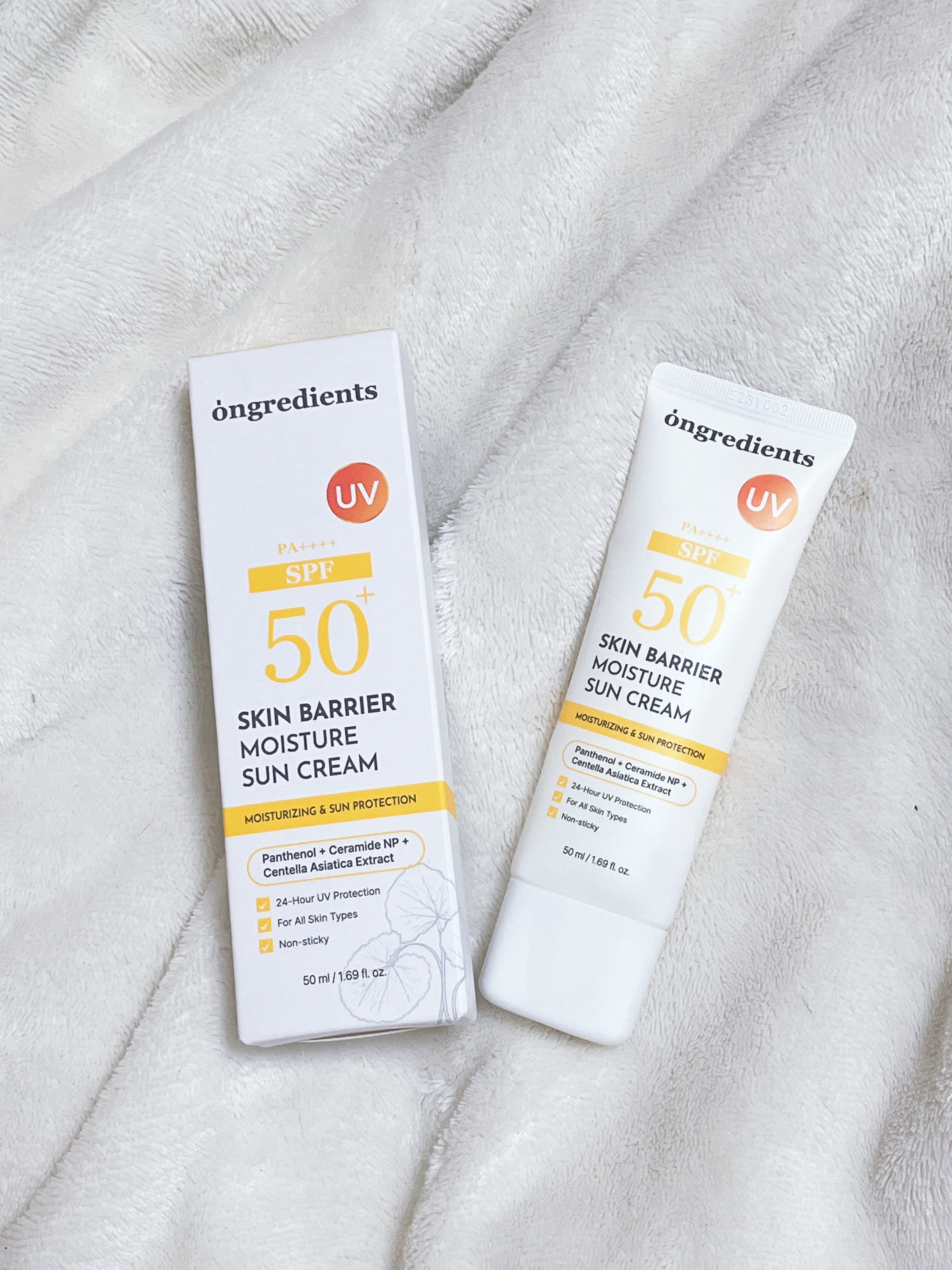 スキンバリアモイスチャーサンクリーム/Ongredients/日焼け止めクリームを使ったクチコミ（3枚目）