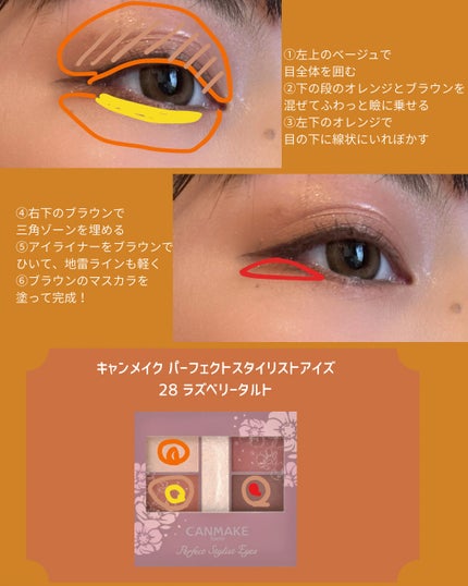 パーフェクトスタイリストアイズ 28 ラズベリータルト/キャンメイク/アイシャドウパレットの画像