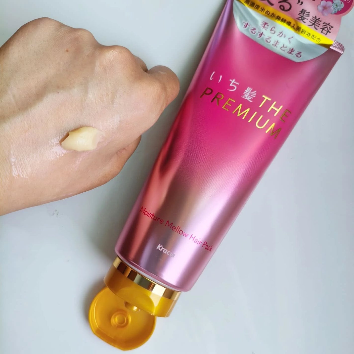 いち髪THE PREMIUMモイスチャーメロウヘアパック/いち髪/ヘアマスク・ヘアパックを使ったクチコミ(2枚目)