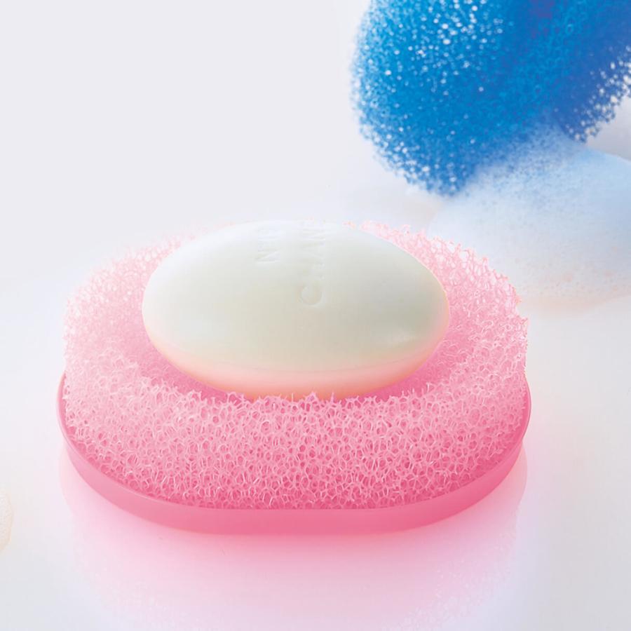 スポンジせっけん置き（皿付） ピンク