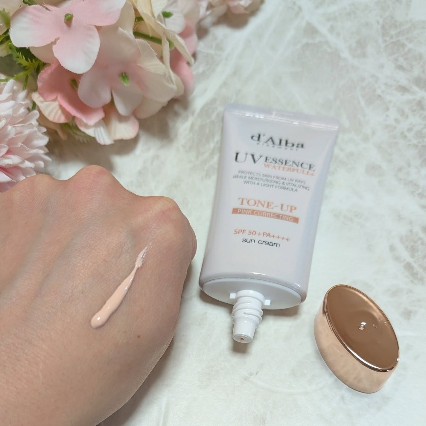 ウォータフルトーンアップサンクリーム/ダルバ/日焼け止めクリームを使ったクチコミ(4枚目)