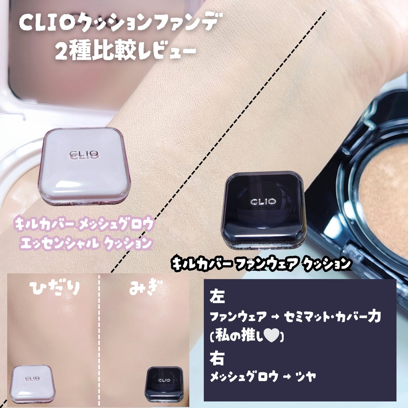 キル カバー ファンウェア クッション ザ オリジナル/CLIO/クッションファンデーションを使ったクチコミ(4枚目)