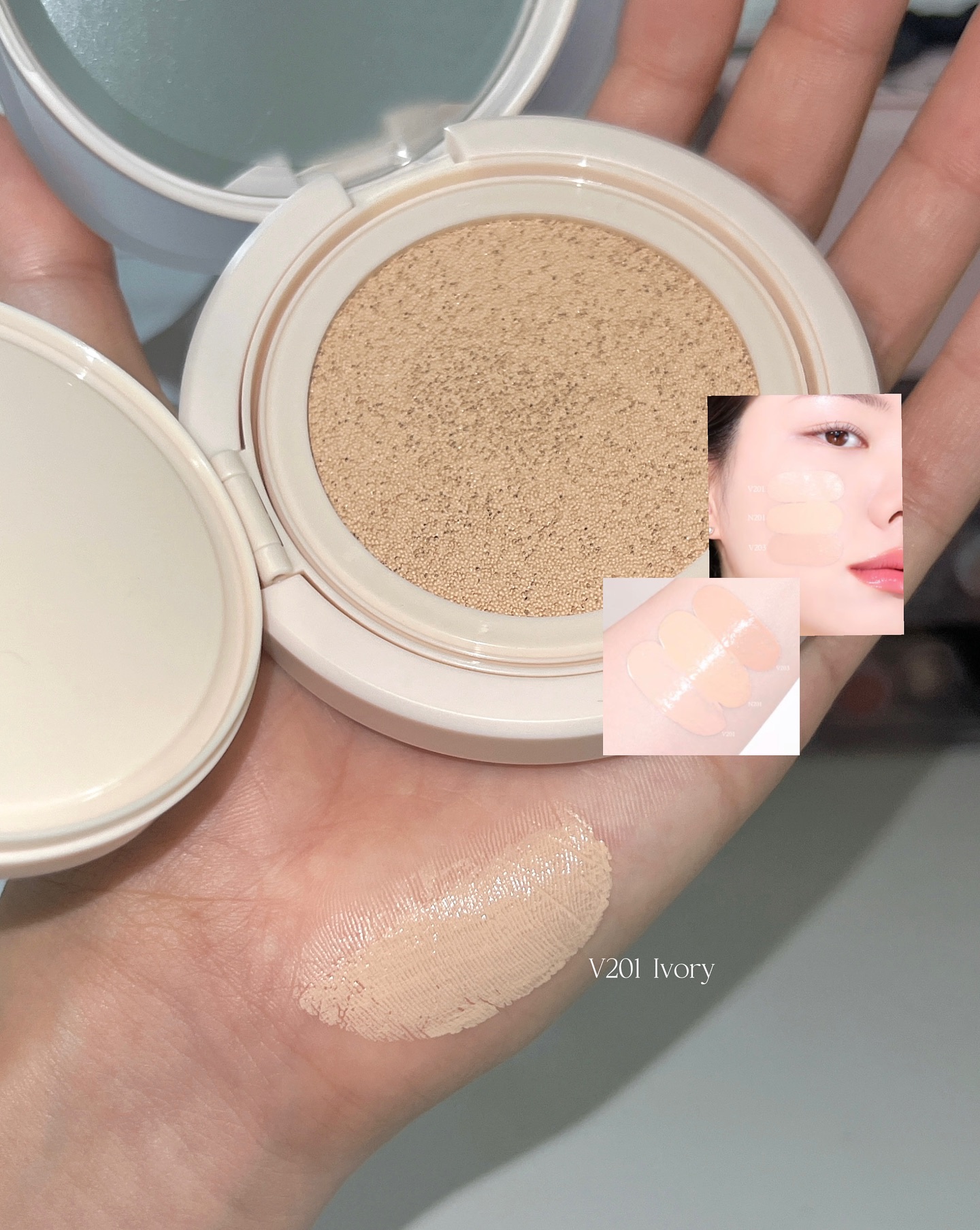 インクラスティングクッションファンデーション/THE FACE SHOP/クッションファンデーションを使ったクチコミ（2枚目）