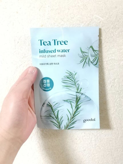 goodal ティーツリーエキスマイルドシートマスクのクチコミ「⭐️⭐️⭐️⭐️☆
柔らかシート💚
goodal
ティーツリーエキスマイルドシートマスク
.....」(1枚目)