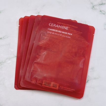 CHAOREUM RED MASK PACK/CERAMINE/シートマスク・パックを使ったクチコミ(4枚目)