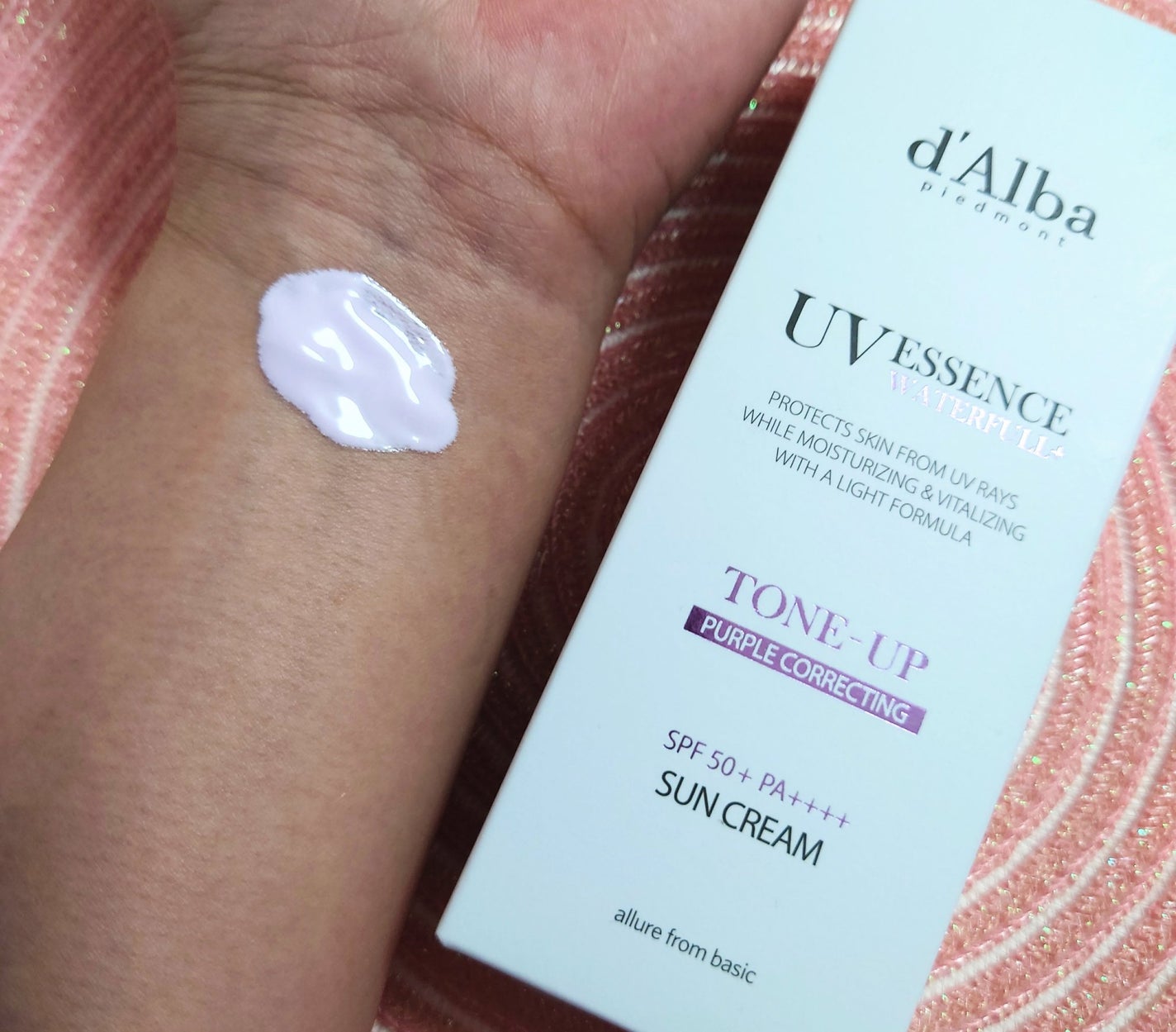 ダルバ ウォータフル トーンアップ サンクリーム(パープル)/ダルバ/日焼け止めクリームを使ったクチコミ(4枚目)