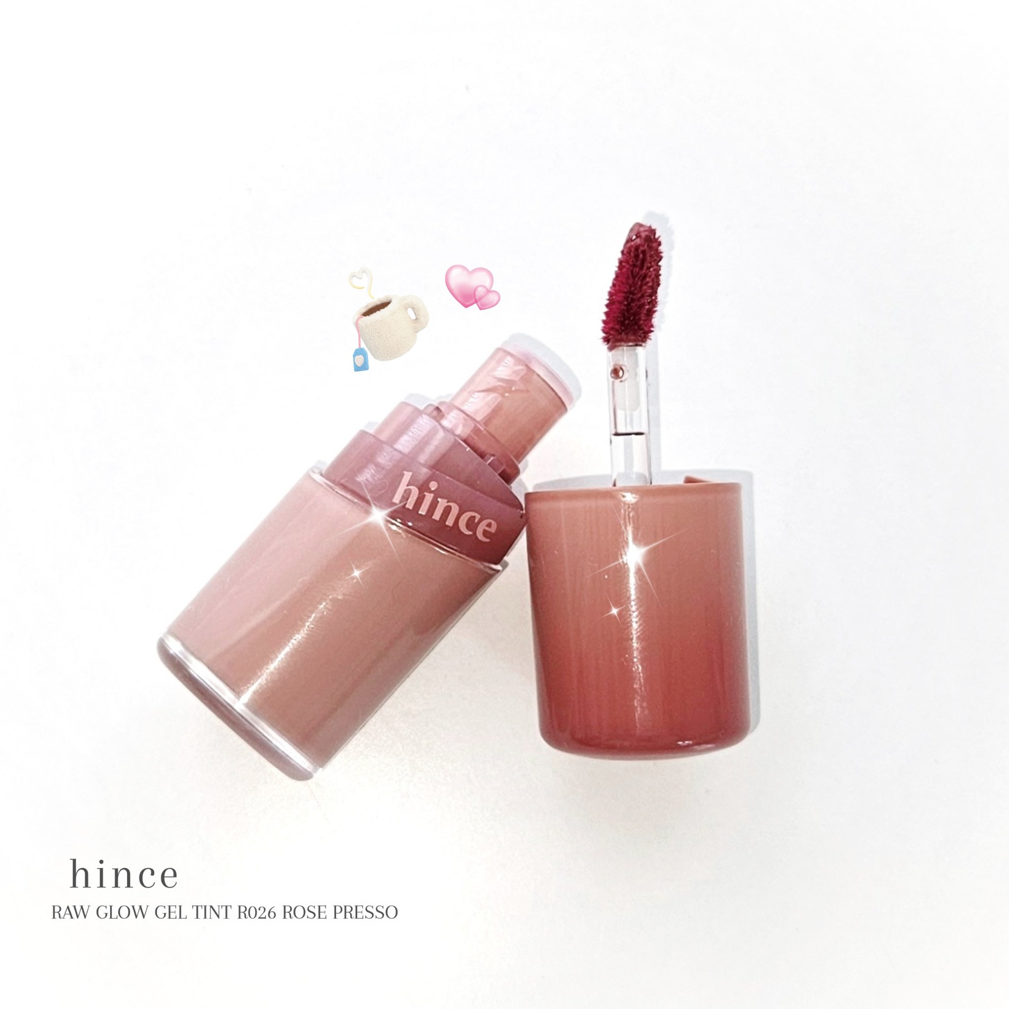 ロウグロウジェルティント R026 ローズプレッソ/hince/リップティントを使ったクチコミ（2枚目）